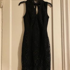Mystic - S - LBD Little Black Dress - Lace / High Neck